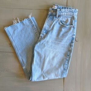 Zara Light Blue Straight Leg Jeans